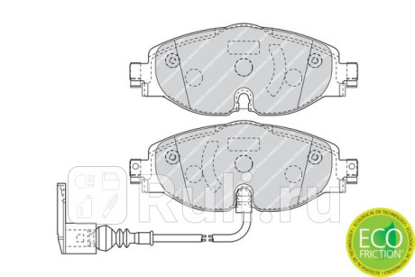 FDB4433 - Колодки тормозные дисковые передние (FERODO) Volkswagen Passat B8 (2014-2021) для Volkswagen Passat B8 (2014-2021), FERODO, FDB4433