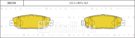 Колодки тормозные дисковые передние lexus gs 93- toyota supra 93- BLITZ BB0588  для Разные, BLITZ, BB0588