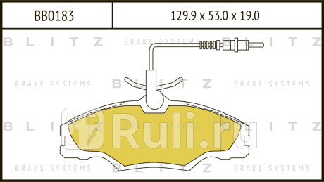 Колодки тормозные дисковые передние peugeot 406 95- BLITZ BB0183  для Разные, BLITZ, BB0183