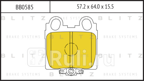 Колодки тормозные дисковые задние lexus gs is 97- BLITZ BB0585  для Разные, BLITZ, BB0585
