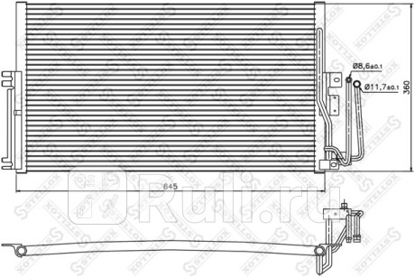 Радиатор конд. opel vectra all 95-99 STELLOX 10-45008-SX  для Разные, STELLOX, 10-45008-SX