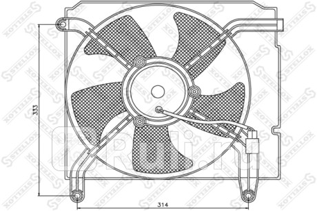Вентилятор охлаждения daewoo lanos 1.4 1.6 97- STELLOX 29-99251-SX  для Разные, STELLOX, 29-99251-SX