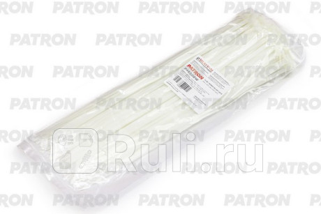 Комплект пластиковых хомутов 4.8 х 300 мм, 100 шт, нейлон, белые PATRON P48300W  для Разные, PATRON, P48300W