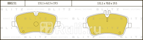 Колодки тормозные дисковые передние mercedes w203 00- BLITZ BB0231  для Разные, BLITZ, BB0231