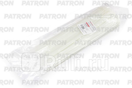 Комплект пластиковых хомутов 4.8 х 350 мм, 100 шт, нейлон, белые PATRON P48350W  для Разные, PATRON, P48350W