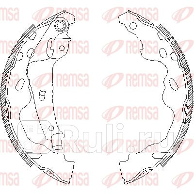 4187.00 - Колодки тормозные барабанные (комплект) (REMSA) Toyota Yaris 3 (2010-2014) для Toyota Yaris (2010-2014), REMSA, 4187.00