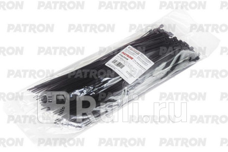 Комплект пластиковых хомутов 3.6 х 250 мм, 100 шт, нейлон, черные PATRON P36250B  для Разные, PATRON, P36250B