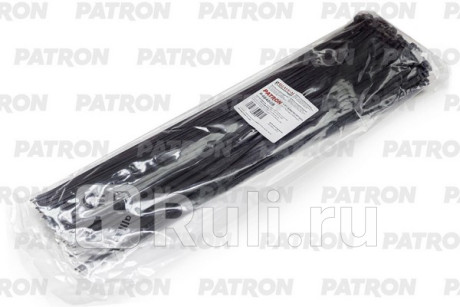 Комплект пластиковых хомутов 4.8 х 400 мм, 100 шт, нейлон, черные PATRON P48400B  для Разные, PATRON, P48400B